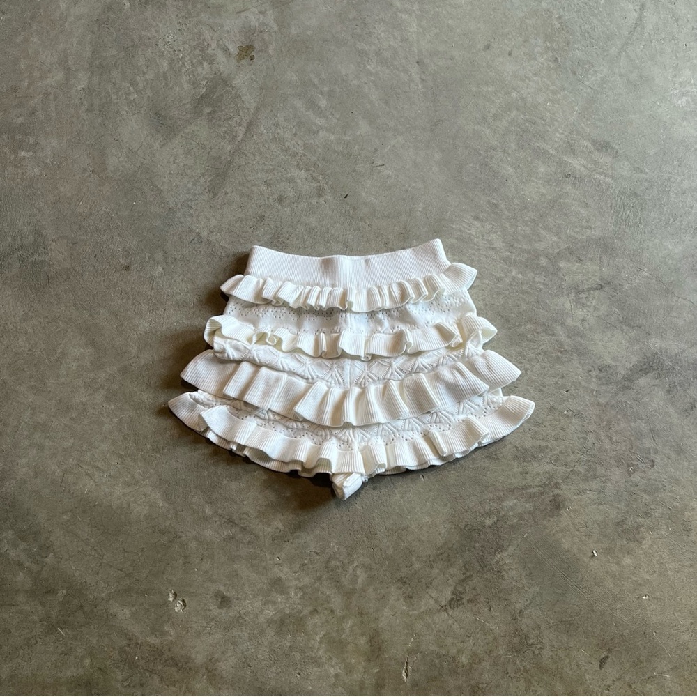HIGH WAISTED RUFFLE SHORT - Picture 2 of 4